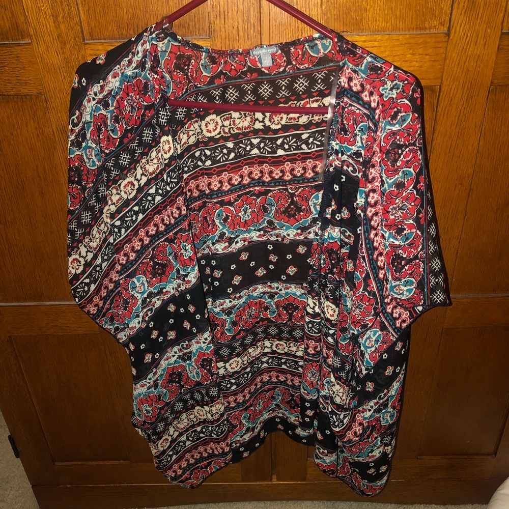 Charlotte Russe Floral Print Cardigan